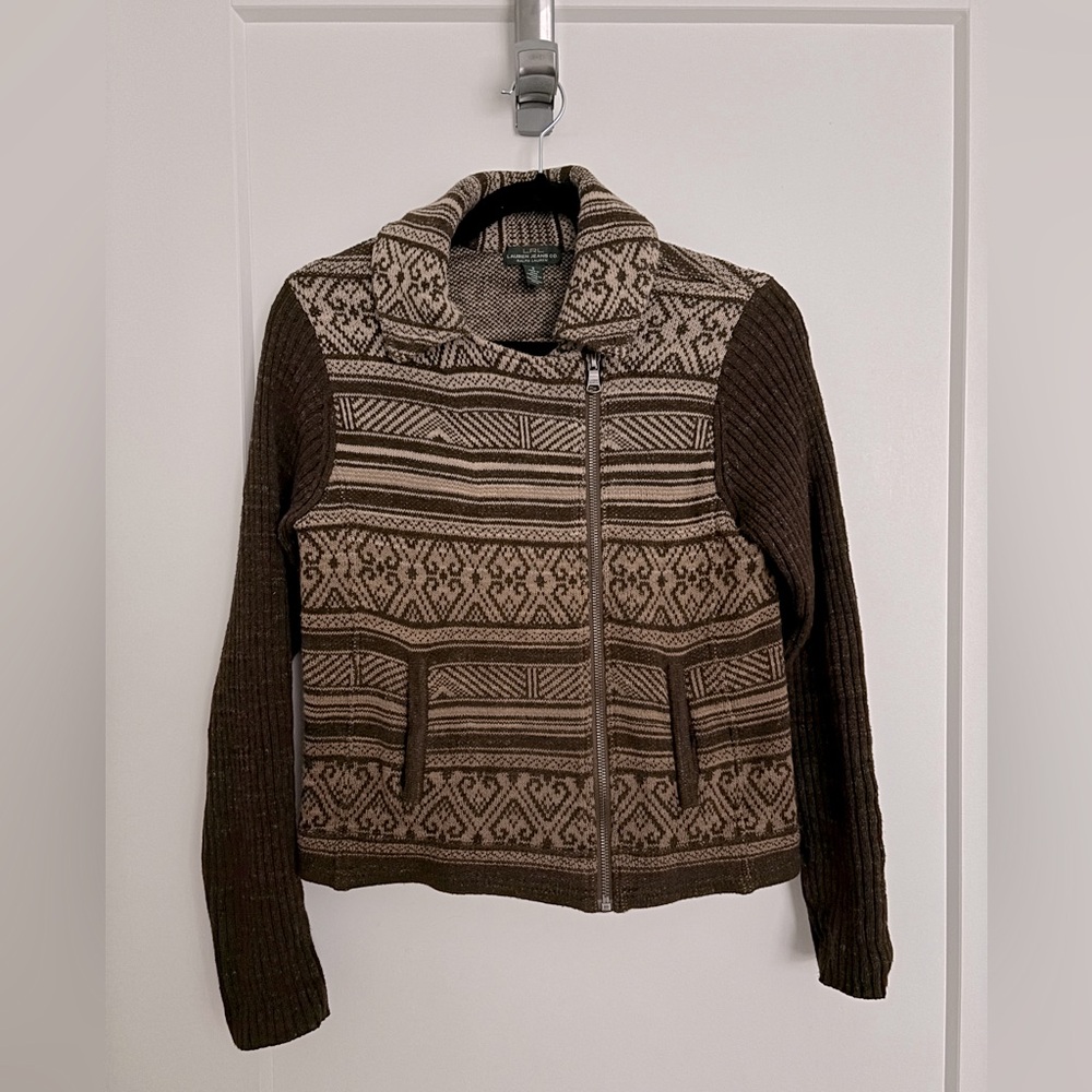 Ralph Lauren 90s style asymmetric sweater